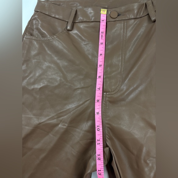 PacSun Brown Leather Flare Pants - Picture 13 of 14